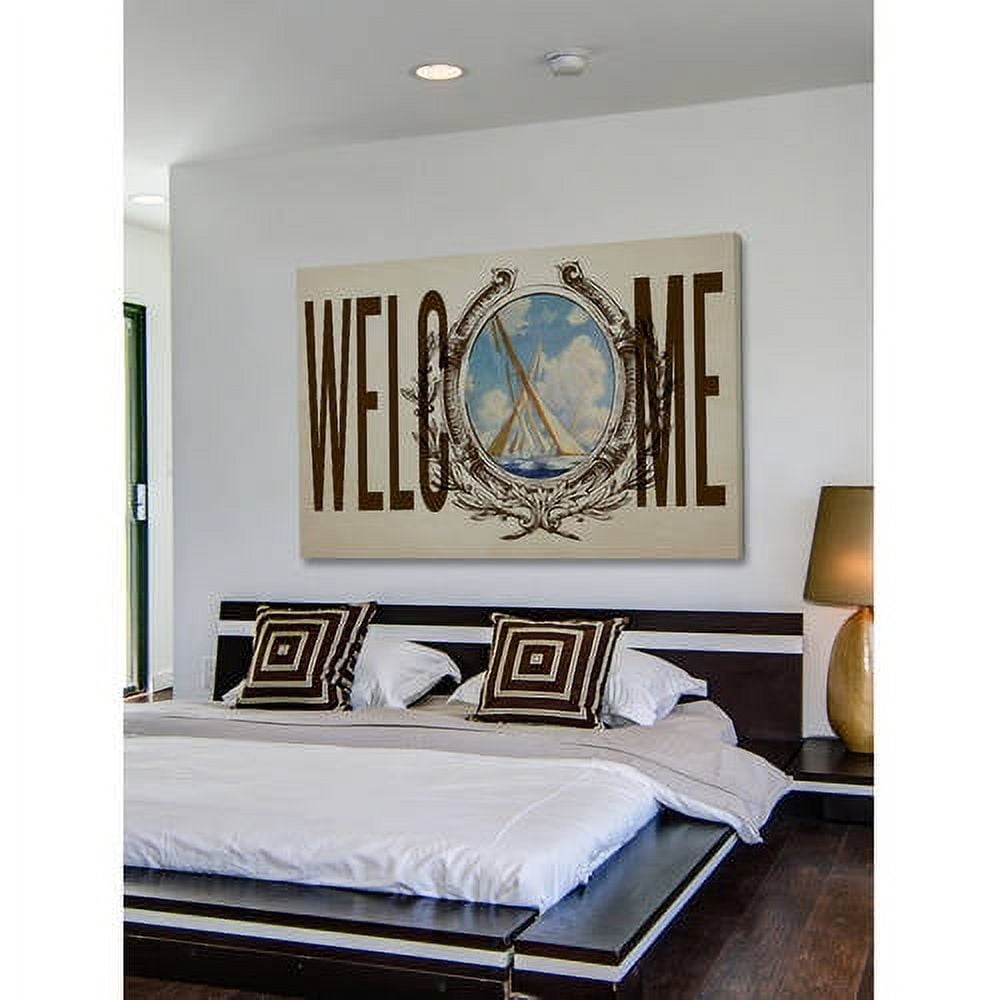"Ship Welcome" Painting Print on Wrapped Canvas