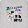 thumbnail image 4 of Inktastic Out of This World Big Brother Astronaut in Space Boys Long Sleeve Toddler T-Shirt, 4 of 5