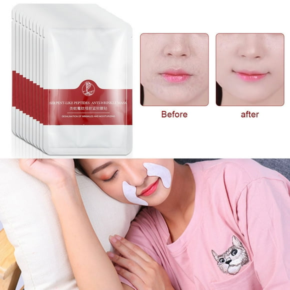 Smile Line Patch Facial Lifting Patch Laugh Lines Patch Anti Wrinkle Facial Patch 10pcs Facial Nasolabial Folds Anti Wrinkle Facial Lifting Laugh Lines Care Patches