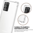 thumbnail image 4 of Dteck Clear Case For Samsung Galaxy Note 20 / Note 20 5G with Tempered Glass Screen Protector, Ultra Slim Fit Soft TPU Bumper Four Corner Protection Shockproof Case Transparent Back Cover, 4 of 6