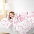 thumbnail image 3 of Erosebridal Teens Cute Love Heart Bowtie Twin Bedding Sets 7-Piece,Girls Kids Geometric Plaid Polka Dots Bedding Comforter Set,Pink Reversible,Breathable Home Decor, 3 of 6