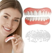 Fake Teeth, Upper and Lower Denture Veneers Temporary Fake Teeth for Women and Men (teeth1)