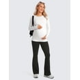 thumbnail image 5 of CRZ YOGA Women Butterluxe Maternity Flare Leggings with Pockets 31 Inches Pants, 5 of 6