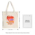 thumbnail image 3 of Stylish Canvas Tote Bag with Vibrant Orange and Pink Splash Design - Perfect for Shopping Travel and Parties, 3 of 4