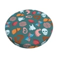 thumbnail image 1 of Balery cute Skull organ Fundas de asiento para taburete de bar redondo de tela de terciopelo ajustables que protegen de arañazos y manchas para sillas de 14 a 17 pulgadas.-12 inch, 1 of 7