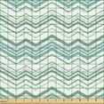 thumbnail image 2 of Ambesonne Chevron Fabric by the Yard Upholstery, Ethnic Continuous Zigzag, 5 Yards, Pale Slate Blue and White, 2 of 5