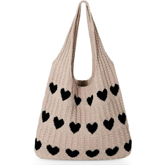 Crochet Beach Bags for Women Knit Summer Vacation Tote Bag Aesthetic Tote Boho Shoulder Handbag