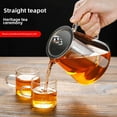 thumbnail image 3 of Bouilloire à Thé en Verre Borosilicaté Résistant à la Chaleur de 750 ml avec Doublure Intérieure en Acier Inoxydable, Filtre Intégré pour Thé en Feuilles, Théière Grande Capacité pour Réunions de Famille, Durable et Sécuritaire pour le Quotidien, 3 of 6