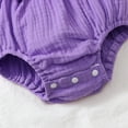 thumbnail image 4 of Actgleam Baby Girl Lace Ruffled Sleeveless Romper Summer Cotton casual Cute Jumpsuit,Purple,12-18M, 4 of 6