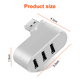 thumbnail image 2 of Concentrador USB 3.0 mini ABS de 3 puertos de primera calidad que puede girar 90°/180° Hub USB Hub creativo, 2 of 8