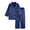 T01-Navy, variant on Cathalem Little Kid Big Girl Boy Satin Silk 2PCS Long Sleeve Button-Down 2PCS Pajamas Set,12-24 Months