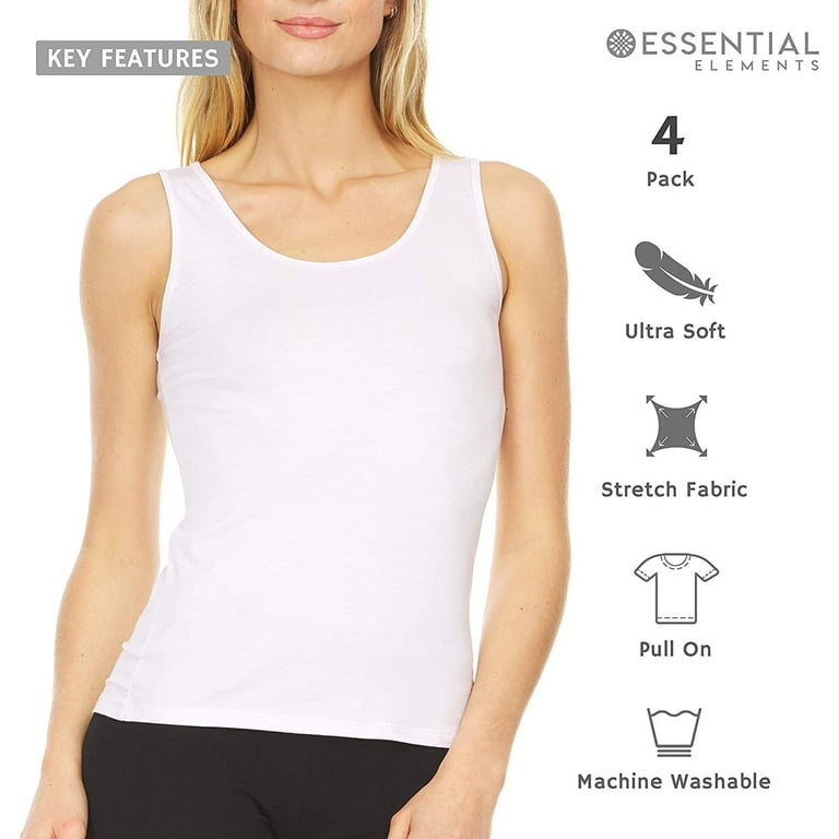 Element Women Camisole Plus Size Basic Tank Top T-Shirt with Built