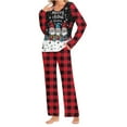 thumbnail image 4 of EchfiProm Womens Christmas Pajamas Funny Loungewear 2 Piece Set Pants and Long Sleeve Holiday Pjs Set for Women Red, 4 of 6
