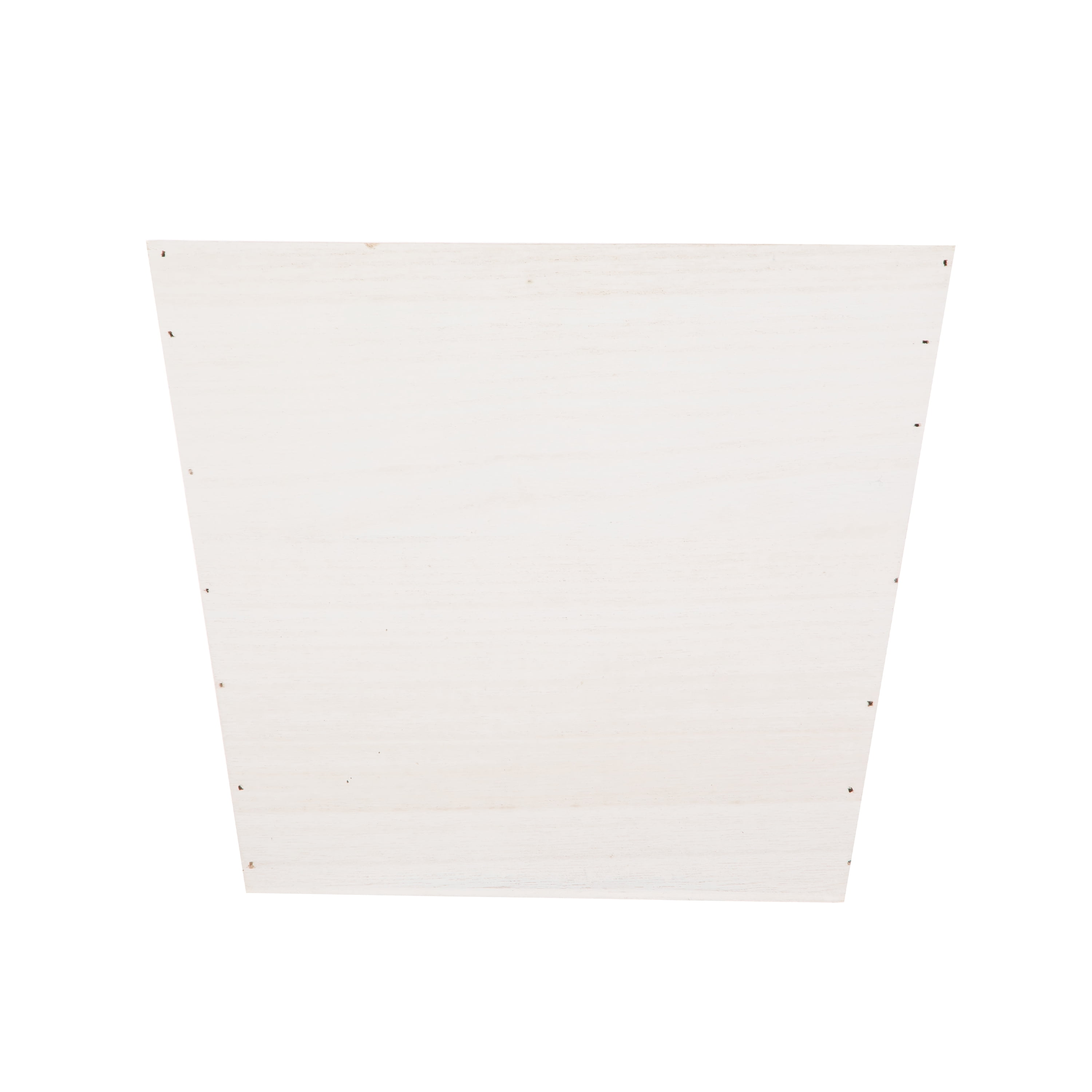 Your Zone Kids White Wood Storage Bin with Chalk Board Label and Cutout Handles, 11 in x 11 in x 9 in