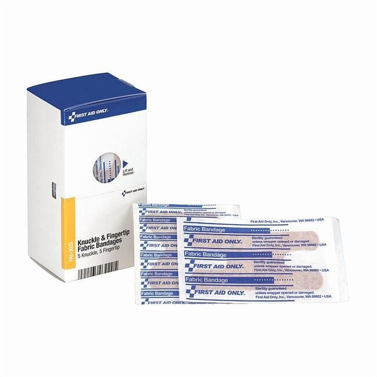 First Aid Only, FAOFAE3020, Knuckle/Fingertip Fabric Bandages, 10 / Box, Beige