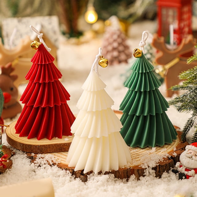 Vela de Aromaterapia Xihbxyly En Forma de Árbol de Navidad Decoración de Escritorio