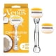 thumbnail image 1 of Gillette Venus Store Comfortglide con mango de coco Olay para mujer + recambios de cuchilla, plata, 2 unidades, 1 of 9
