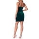thumbnail image 3 of INSPIRE CHIC Vestido corto de tirantes de terciopelo para fiesta de mujeres XL Verde oscuro, 3 of 6