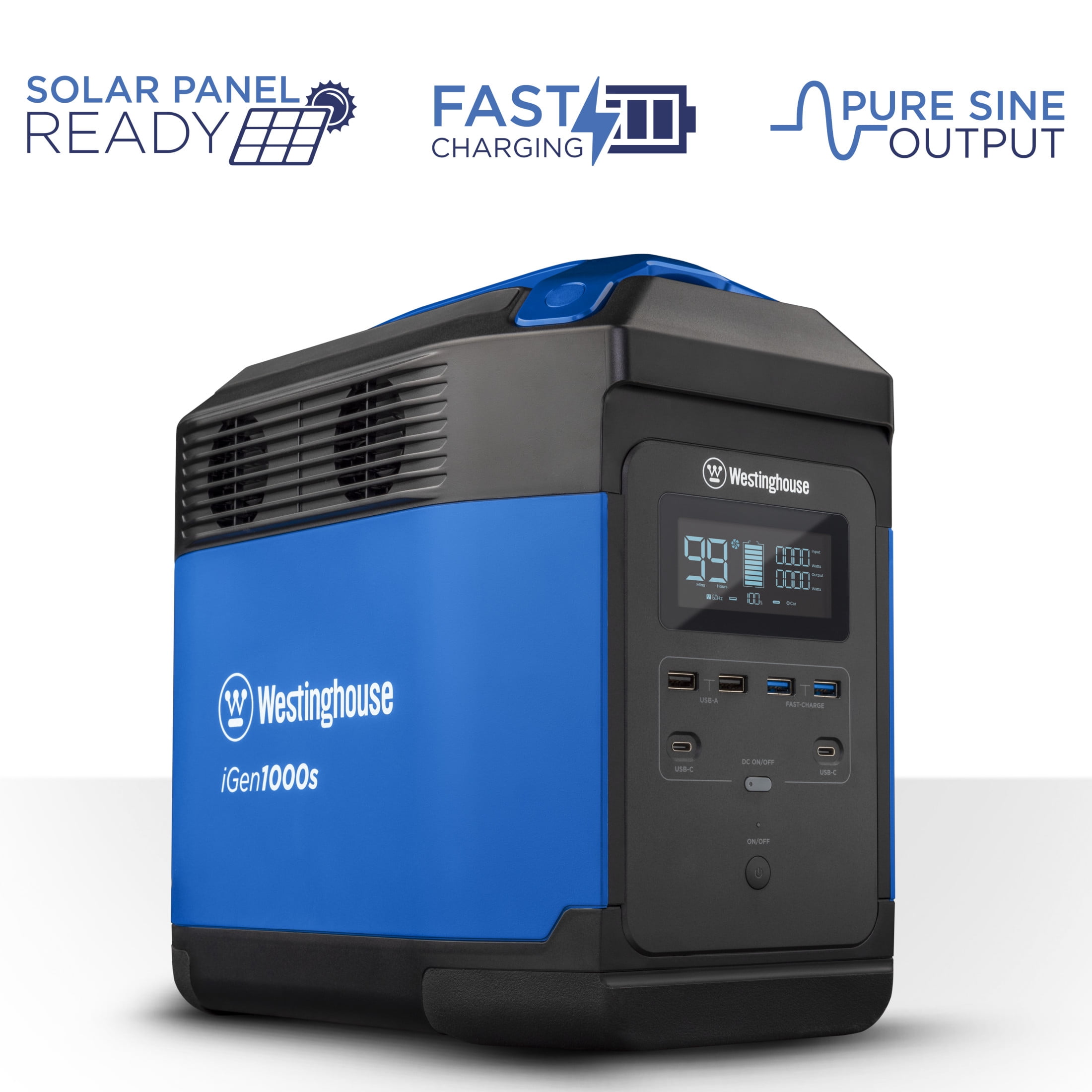Open Box Westinghouse 1008Wh Portable Power Station Lithium-Ion Battery, 3000W Solar Generator, Pure Sine Wave