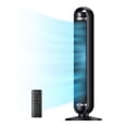 thumbnail image 1 of Dreo Home Tower Fan, 27ft/s Velocity Quiet Floor Fan, 90° Oscillating Fans for Indoors with 8 Speeds, 4 Modes, Remote Control, Standing Fans, Bladeless Fan, Black, Nomad DC, 1 of 8