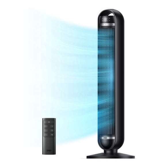 Dreo Home Ventilateur tour, ventilateur de sol silencieux à vitesse de 27 pieds/s, ventilateurs oscillants à 90° pour l'intérieur avec 8 vitesses, 4 modes, télécommande, ventilateurs sur pied, ventila