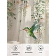 thumbnail image 6 of Sheer Curtains 108 Inches Long, Watercolor Floral Semi Sheer Curtains Light Filtering Window Treatment, Spring Flowers Birds Plants Country Beige Privacy Voile Drapes for Living Room 52x108 Inch, 6 of 7