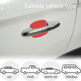 thumbnail image 5 of (Red) 4pcs Car Door Handle Stickers Carbon Fiber Anti-Scratch Protective Film Non-Marking Car Door Bowl Protector, 5 of 5