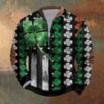 thumbnail image 2 of Culottes pour Femmes Hommes Jour de la Saint-Patrick Imprimé Irlandais Fermeture à Glissière 1/4 Col Chandail en Molleton L Multicolore, 2 of 4