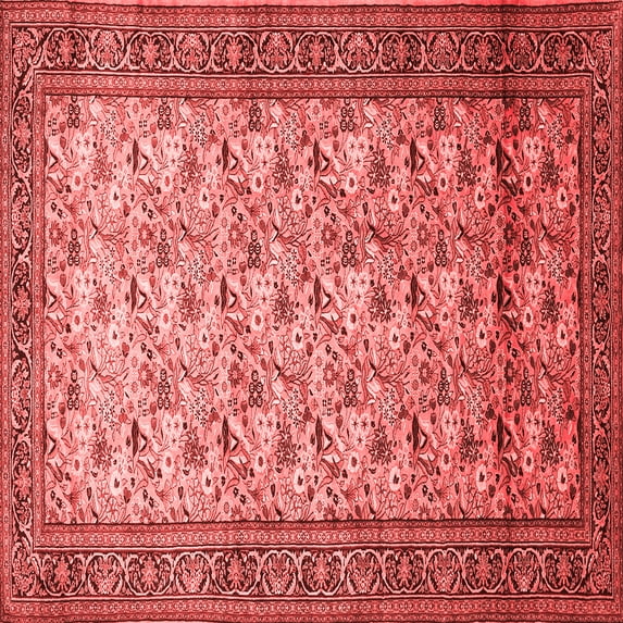 Ahgly Company Indoor Square Persian Red Traditional Area Rugs, 5' Square
