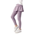 thumbnail image 3 of Fashion Girls' Leggings with Skirt - Footless Cotton Ruffle Skirt Pants for Kids for 3-12 Years, 3 of 5