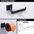 thumbnail image 4 of Juego de toalleros de baño TURS Square, 5 piezas, negro mate, 4 of 6