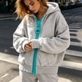 thumbnail image 4 of Women's 2026 Spring Zip Up Hoodies Casual Hooded Sweatshirt with Front Pockets Basic Pullover, 4 of 7