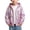 Pink, variant on YunPes Toddler Girls Metallic Shiny Jacket Zip-Up Hooded Windbreaker with Elastic Waist Y2K Trendy Glitter Outdoor Clothes