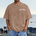 thumbnail image 2 of JAJAHO Mens T Shirt Short Sleeve Graphic Tee Distressed Lightweight Casual Streetwear Crewneck Loose Fit Summer Letter Shirts Classic Tops, 2 of 6