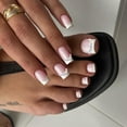thumbnail image 2 of White French Glitter Press on Nails Medium and Toe Nails Set, Glue on Nails Medium and Fake Toe Nails,Artificial Nails and Nails for Toes,Fake Nails and Fake Toenails and Women in 24PCS Diamond, 2 of 4