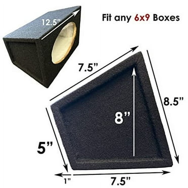 2X Audiotek CA-692P 6 x 9 Inch Car Audio Speaker Box 6x9 Enclosures with Speaker Terminal - 2 Speakers