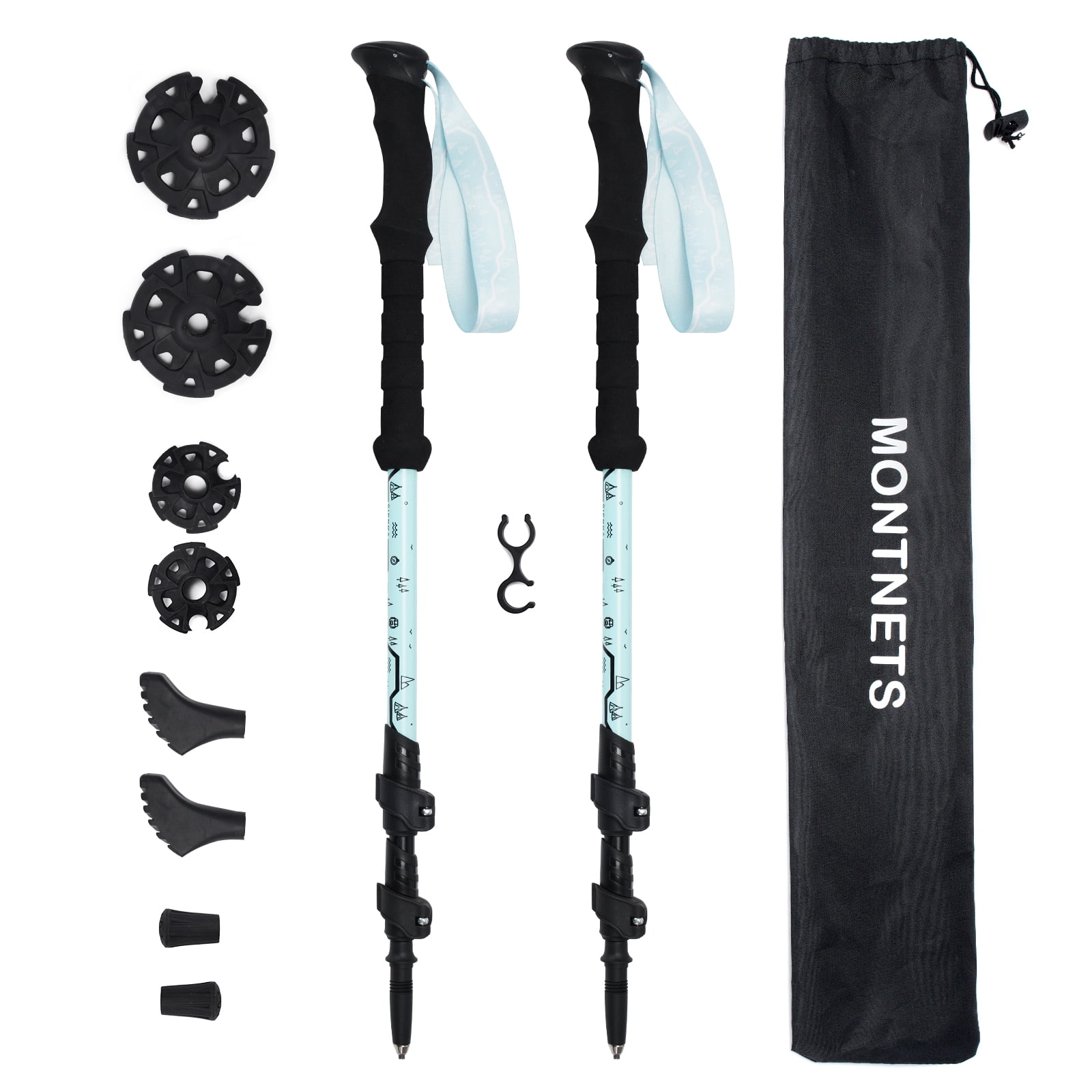 MOCA AUTOPARTS Aviation Aluminum Alloy Trekking Hiking Poles, Walking