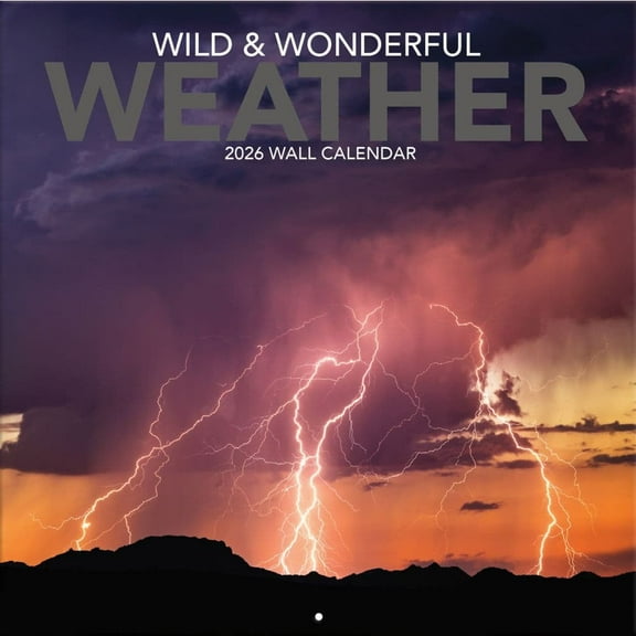 Turner Licensing, Wild and Wonderful Weather 2026 Wall Calendar, 12'' X 12'', 12-Month Calendar with Wire-O Binding