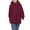 Wine, variant on AOOCHASLIY Women 2023 Tops Clearance Womens Winter Clothes Plus Size Warm Hooded Leather Cotton Long Sleeve Coat