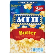 Act II Butter Microwave Popcorn, 2.75 oz., 3 Count Bags