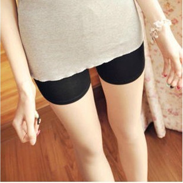 Leggings de abrigo primavera/verano pantalones cortos de encaje fino para mujer pantalones de seguridad para mujer pantalones antiexposición tres para mujer