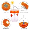 thumbnail image 3 of Inteprter Trampa de abejas solar LED Trampa de avispas para exteriores Trampas de avispones efectivas con energía solar con luz azul Durable y Jardín y Patio Solarorange 1 Stk Inteprter HA005921-02B, 3 of 6