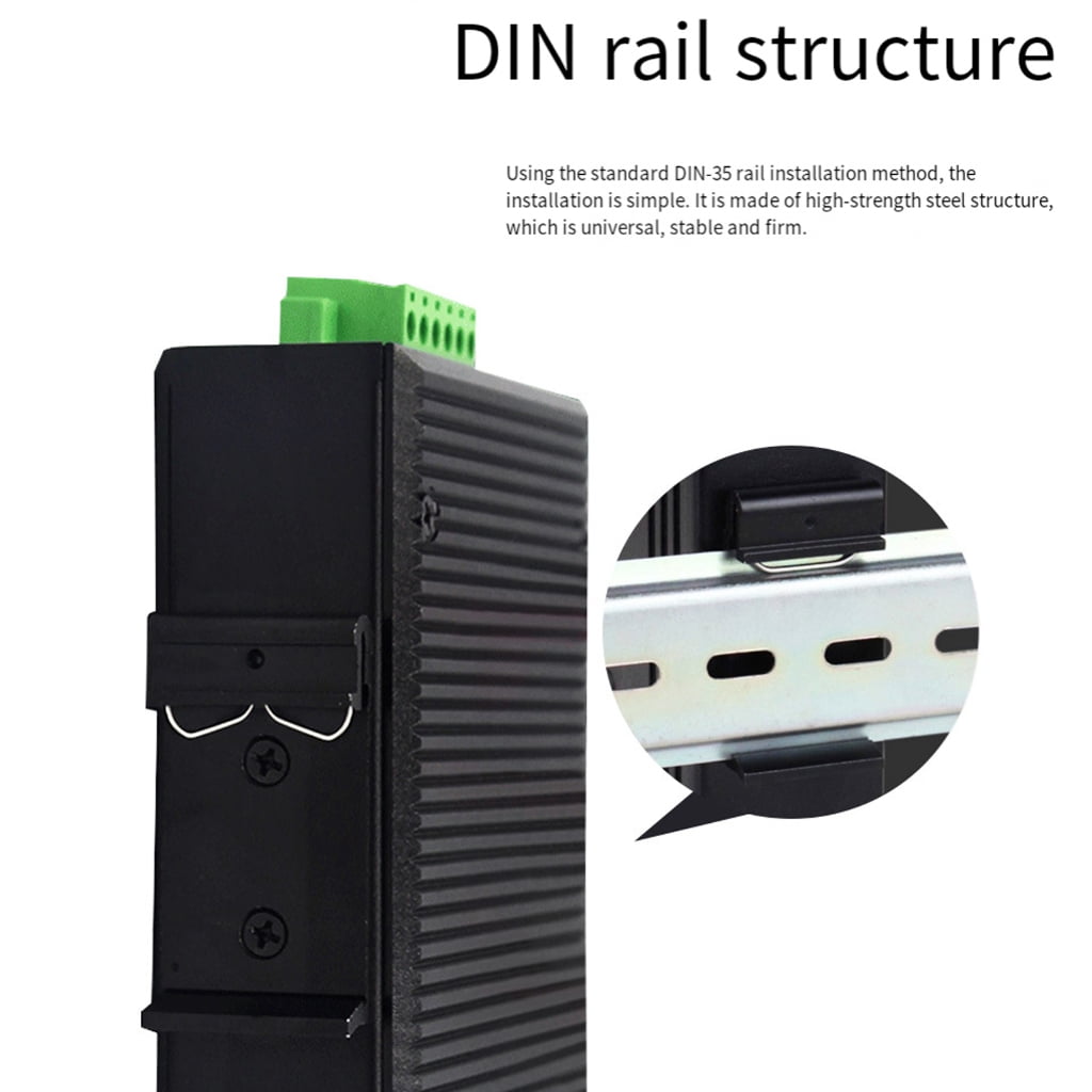 5 Port Networking Switcher DIN Rail Mount Industrial Protections For Offices Home