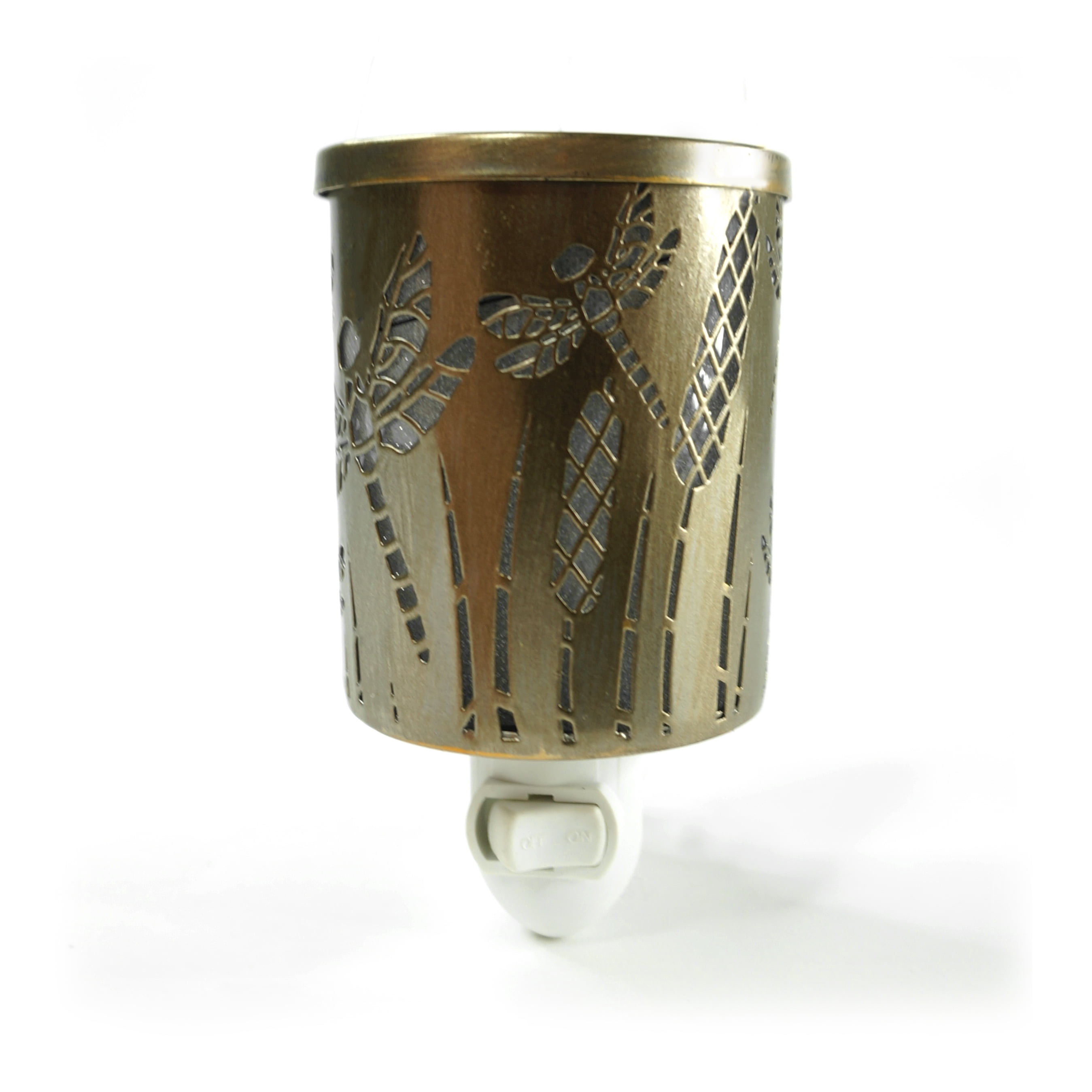 K-Cliffs Dragon Fly Plug-in Fragrance Warmer Diffuser for Scented Wax Cubes & Essential Oils, Brown