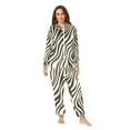 thumbnail image 2 of FORMRS Onesies Pajama for Adults Unisex Hoodie Winter Jumpsuit One Piece Sleepwear, Sizes S-2XL, Black Lines, 2 of 7