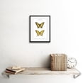thumbnail image 2 of Butterflies Black and Yellow Art Print Framed Poster Wall Decor 9x7 inch, 2 of 5
