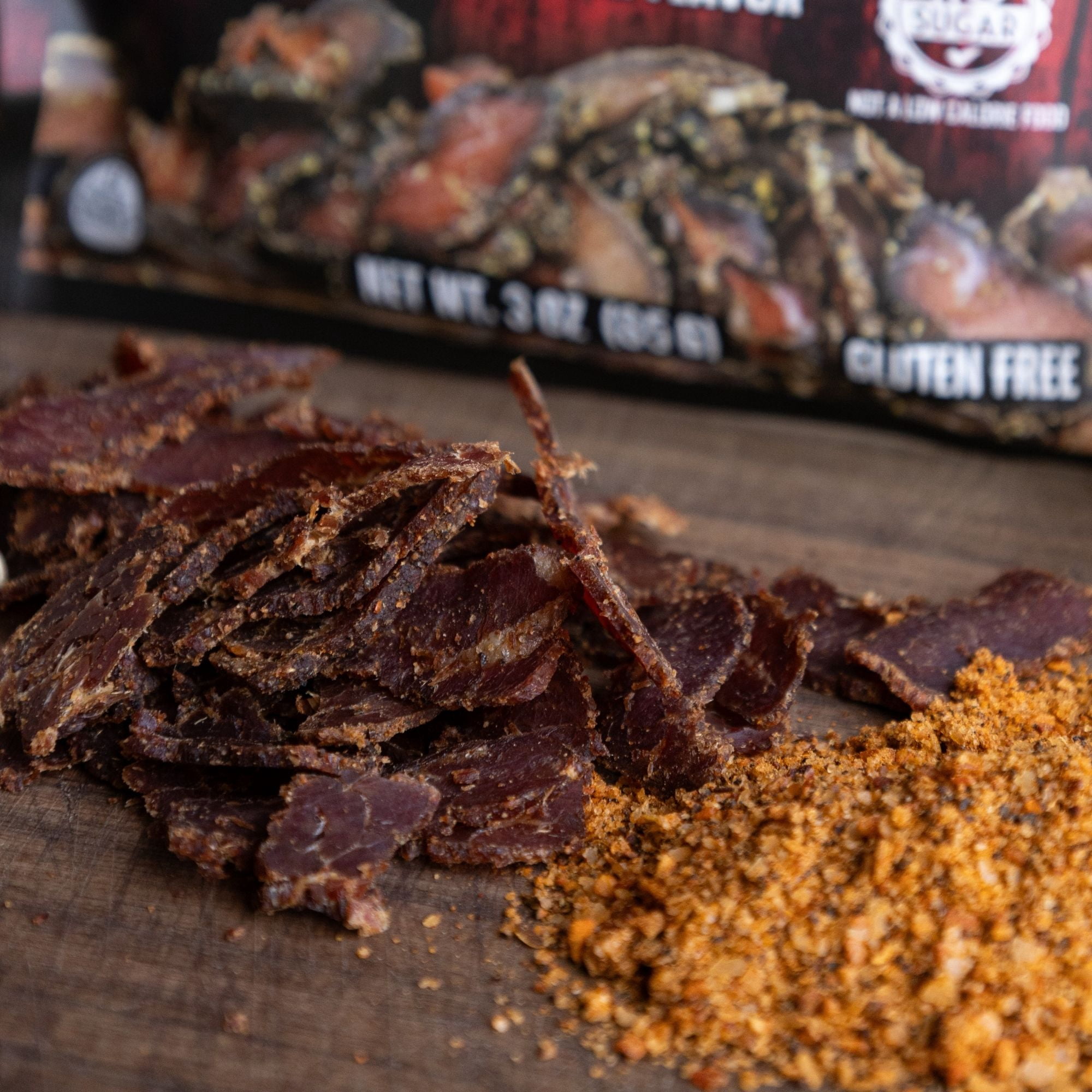 The Bearded Butchers Bold Blend Biltong, 3 oz – Air-Dried Beef Snack, High Protein, Zero Sugar, Gluten-Free, 39g of Protein Per Pack