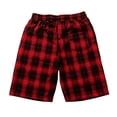 thumbnail image 5 of xfsWaSs Men's Casual Shorts Classic Plaid Straight Leg Shorts Drawstring Elastic Waist Summer Shorts With Pockets Soft Breathable Bottoms Work Casual Shorts, 5 of 5