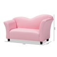 thumbnail image 4 of Baxton Studio Felice Rose Simili Cuir Enfants 2 Places Causeuse, 4 of 8