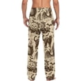 thumbnail image 7 of Men's Pajama Pants with Pockets Sleepwear Lounge Pants Stretch Casual Halloween Black Cat and Pumpkin, 7 of 7